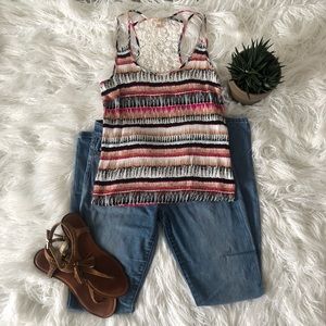 Adorable striped tank top.